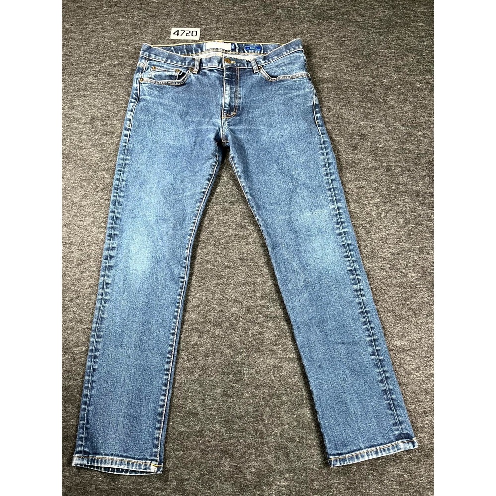Peter Manning Jeans Mens 32x29 Blue Denim Cotton Stretch Slim Fit Medium Wash